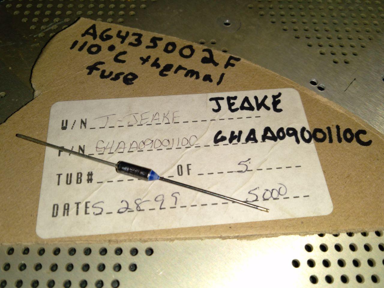 110°C thermal fuse